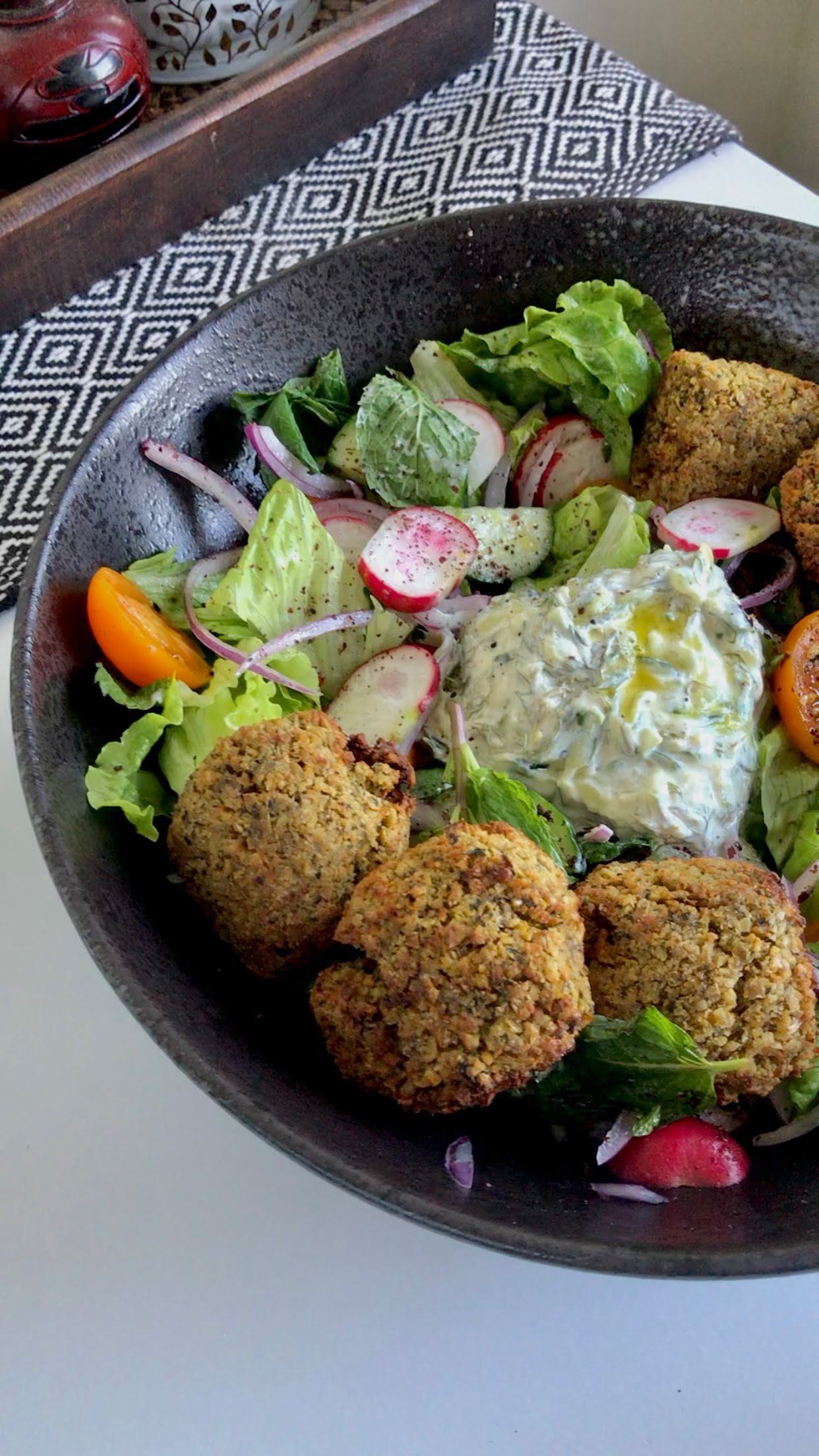 airfried falafels