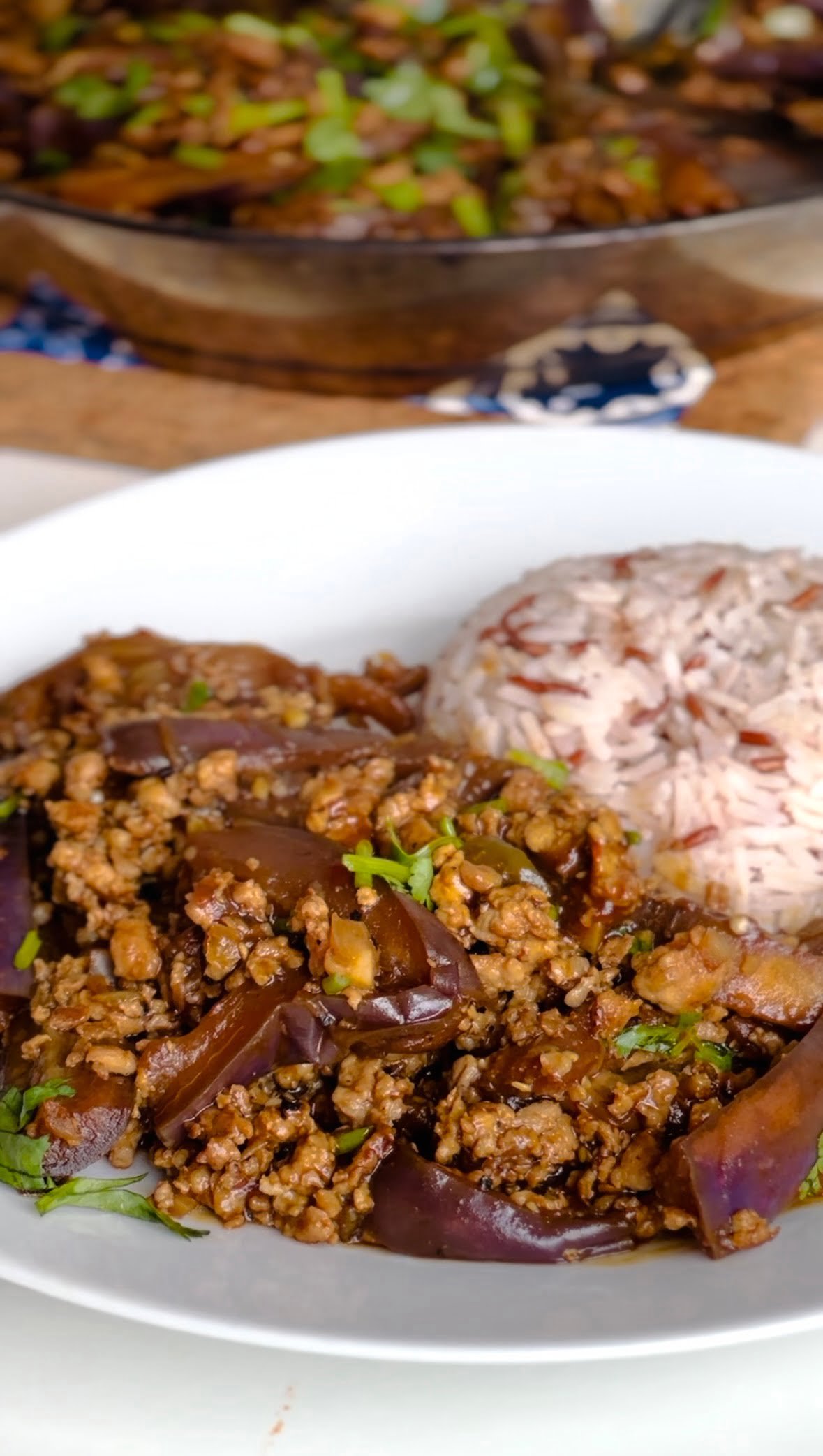 Eggplant and mince pork